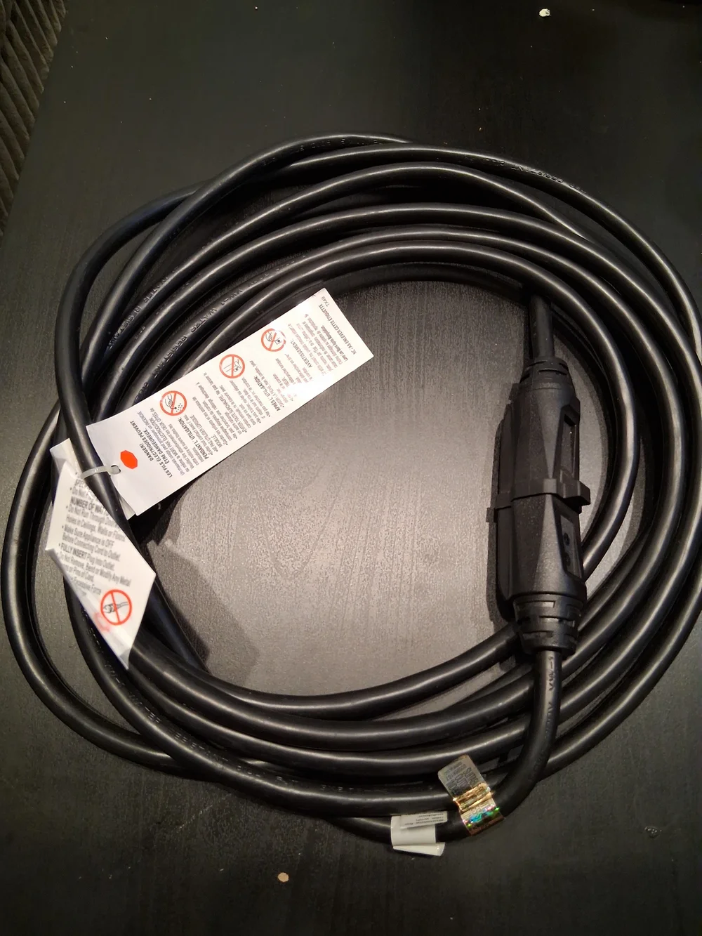 Black Power Extension Cable 125V 1875W 15A Heavy Duty